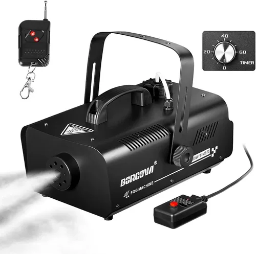 Máquina de niebla de 1000 W con temporizador, control remoto inalámbrico y control manual, ideal para Halloween, fiestas, actuaciones en escenario,