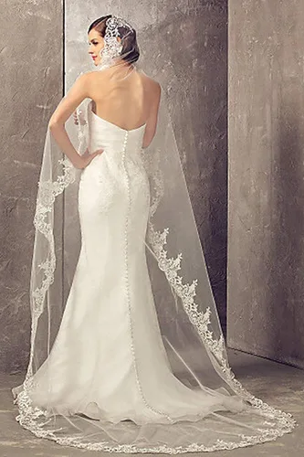 Vista 3 de Babyonlinedress White Ivory Lace Edge Cathedral Length Wedding Bridal VeilComb