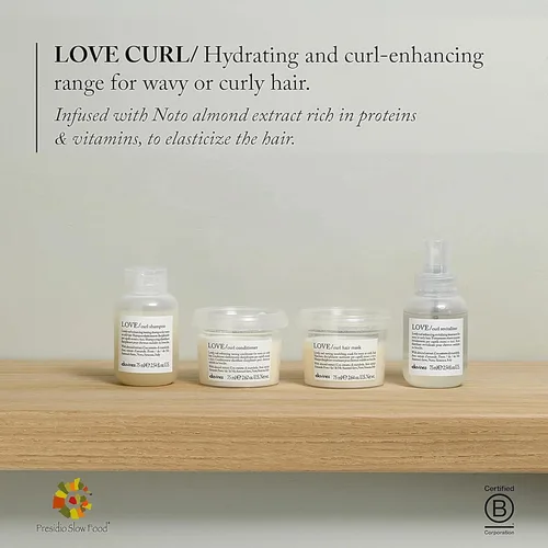 Vista 4 de Davines Love - Acondicionador de rizos, mejora y controla el cabello rizado y ondulado, volumen y suavidad sin