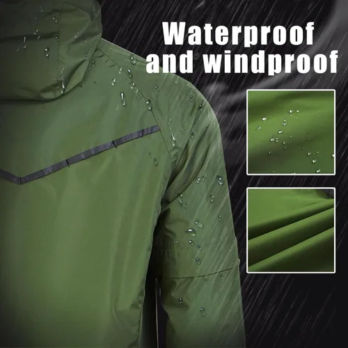 Vista 2 de K.E.J. Chaqueta de lluvia de golf, impermeable, trajes de lluvia de golf para hombres, equipo de lluvia de golf