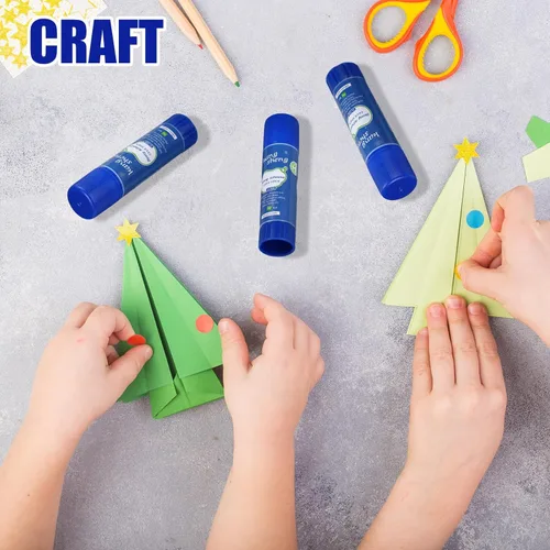 Vista 3 de Qilery 300 unidades de pegamento blanco a granel lavables a granel barras de pegamento para manualidades, papel adhesivo de 0.3 onzas, pegamento