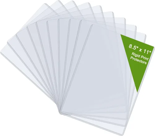 Vista 9 de Protectores de hojas de plástico duro de 11 x 17 pulgadas, protectores de impresión rígida de menú, protectores impermeables para certificados