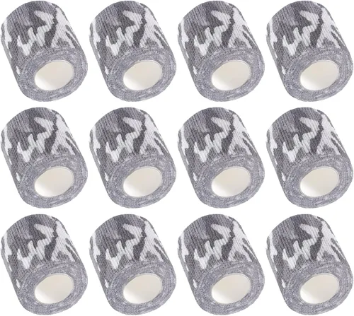 Vista 52 de IndigoCase Paquete de 6 vendajes autoadhesivos de 2 pulgadas, paquete variado de vendajes de color negro, cinta de agarre elástica, envolturas