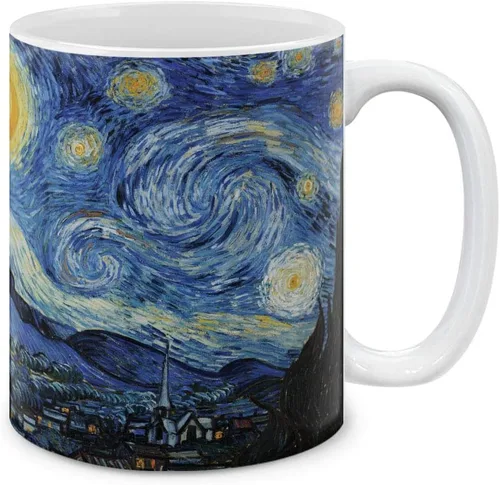 Vista 20 de MUGBREW Classic Art - Taza de café de cerámica de almendra Vincent Van Gogh, 11 onzas