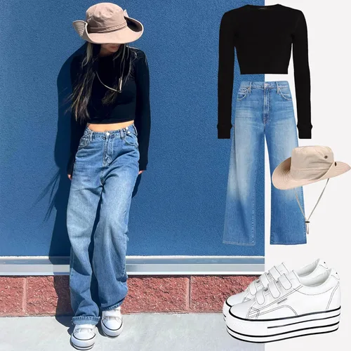 Vista 6 de Womens Platform Shoes Hidden Wedge 3 Inches Height Increase, Hook and Loop Walking Shoe, Strap Canvas Sneakers High Heel White Black Fashion