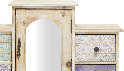 Vista 7 de Deco 79 Joyero rectangular de madera, 18 x 6 x 16 pulgadas, marrón claro