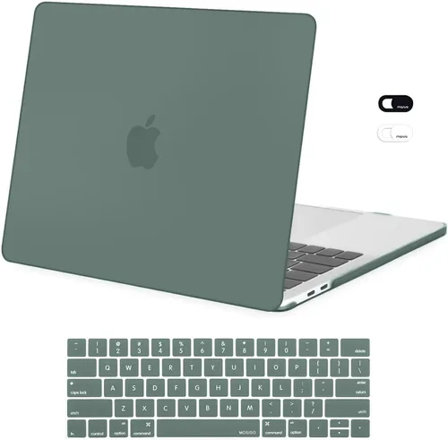 Vista 18 de MOSISO - Carcasa rígida de plástico, compatible con MacBook Pro de 13 pulgadas y cubierta para teclado y cámara web