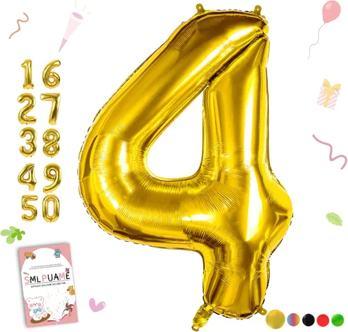 Vista 139 de Smlpuame - Globos grandes de 40 pulgadas de números del 0 al 9, globos numéricos para decoración de fiesta de cumpleaños, globos de helio