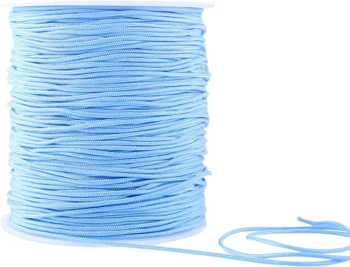 Vista 126 de KONMAY 1 rollo de cuerda de nailon para hacer pulseras de 150 yardas, trenzado de nailon Shamballa Macramé/cordón de cuentas de 0.4mm, cordón