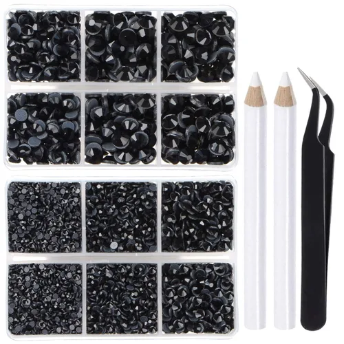 Vista 67 de LPBeads 10000 unidades de diamantes termoadhesivos SS6 amatista con parte trasera plana, gemas de diamantes de imitación de cristal redondas