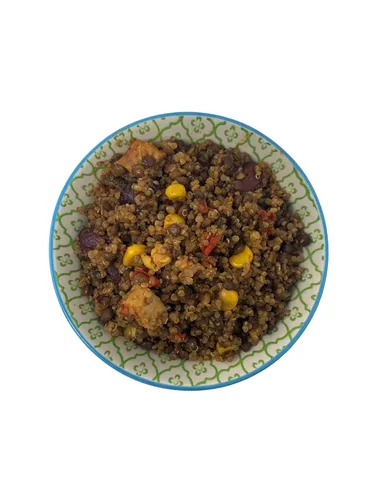 Vista 7 de Kitchen & Love Mezcla de quinua estilo español, precocida, bolsa lista para microondas, estable en estantes, sin OMG, sin gluten ni lácteos, a base