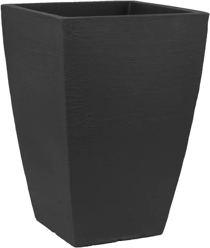 Vista 12 de Tusco Products MSQ16BK - Maceta cuadrada moderna para jardín, 16 pulgadas, color negro