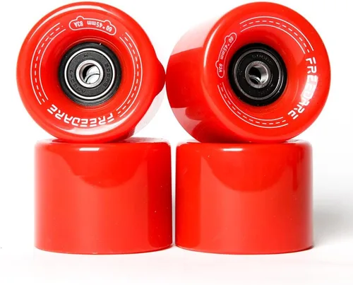 Vista 9 de FREEDARE Ruedas para monopatín 2.362 in 83a con rodamientos y espaciadores Cruiser Wheels (paquete de 4)