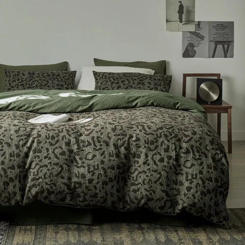 Vista 9 de MKXI Plaid Duvet Cover Twin Soft Grid Bedding Set 100% Cotton Plaid Bedding Geometric Comferter Cover with 2 Pillowcases Checkered Pattern Bedding