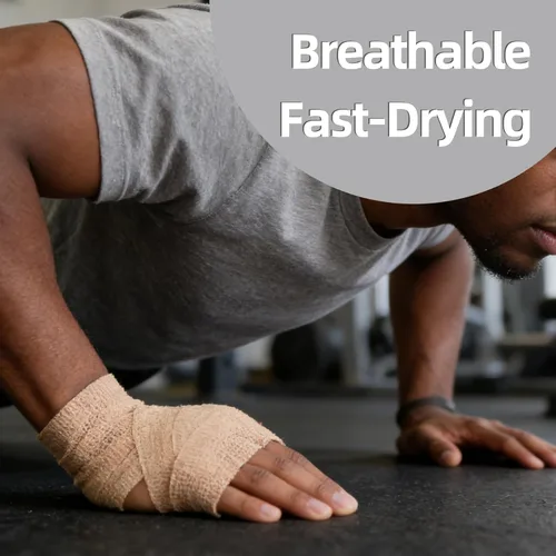 Vista 5 de IndigoCase Paquete de 6 vendajes autoadhesivos de 2 pulgadas, paquete variado de vendajes de color negro, cinta de agarre elástica, envolturas