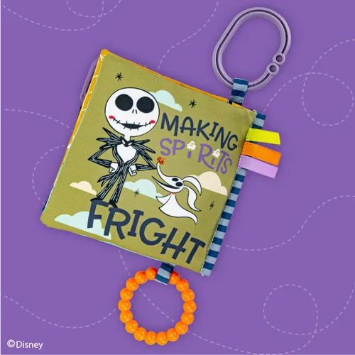 Vista 6 de Kids Preferred Disney Nightmare Before Christmas My First Scare Jack Skellington Soft Book - Libro arrugado para la dentición del bebé con clip