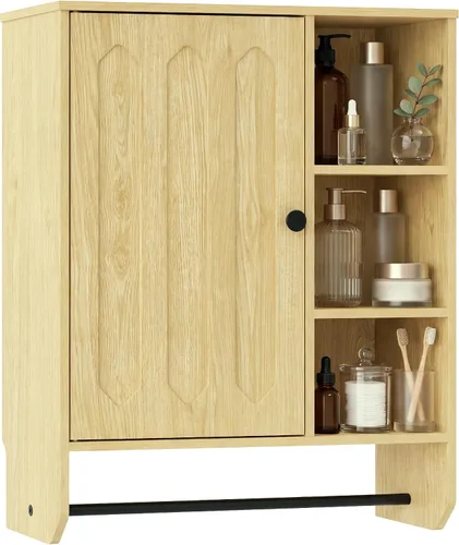 Vista 9 de Bathroom Wall Storage Cabinet,Extra Deep 9.25" Over The Toilet Storage Black