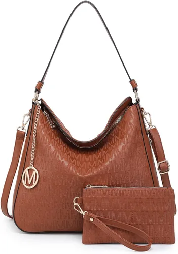 Large Hobo Purses and Handbags for Women Vegan Leather Shoulder Crossbody Bag with Wallet