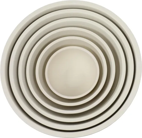 Vista 4 de Chef Craft Juego de cuencos mezcladores de fibra de bambú ecológico, juego de 6 piezas, natural