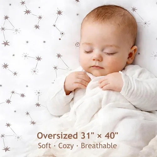 Vista 2 de Almohadilla de cama impermeable para bebé, lavable, reutilizable, de 31"x40" grande, protector de colchón para niños pequeños, almohadillas