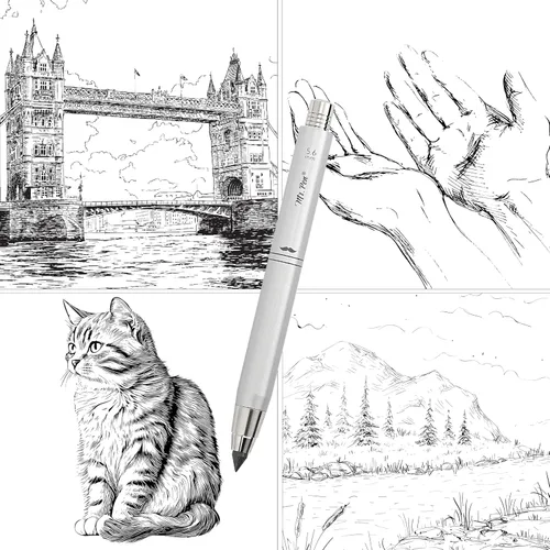 Vista 8 de Mr. Pen - Lápiz de embrague mecánico de 0.220 in, lápices de dibujo para dibujar