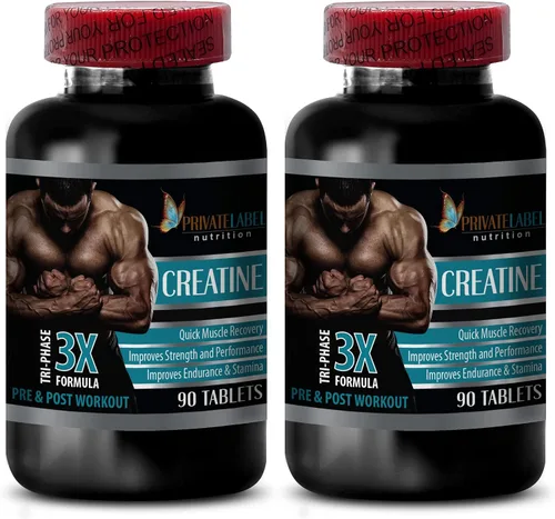 PRIVATE LABEL Suplementos de construcción muscular para hombres – creatina trifásica – fórmula 3X – pre y después del entrenamiento – pastillas de