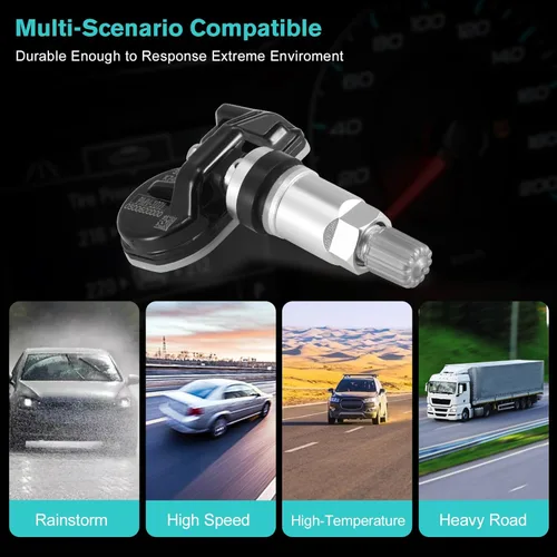 Vista 5 de AULINK 56029398AB Sensor de monitoreo de presión de neumáticos TPMS para Chrysler Jeep Fiat Dodge Ram 2008-2022, compatible con Charger Challenger