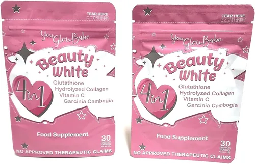 Vista 2 de You Glow Babe Beauty White 4 en 1 cápsulas de glutatión, 30