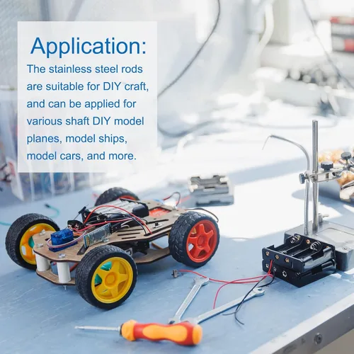 Vista 2 de DMiotech Barra redonda de aluminio de 0.591 in de diámetro 19.685 in de longitud para bricolaje modelo avión