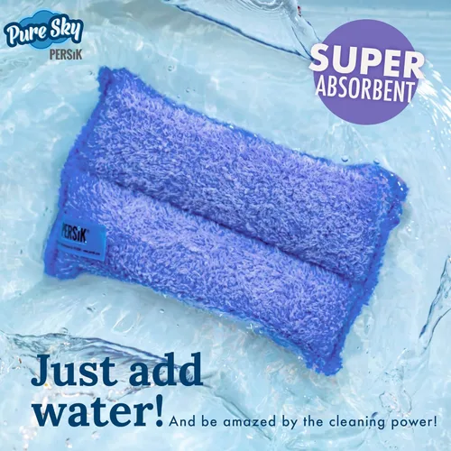 Vista 6 de Pure-Sky Ultra - Esponja de limpieza de microfibra 2 en 1, combinación para vidrio y multiusos, solo agrega agua, no necesita detergentes, uso