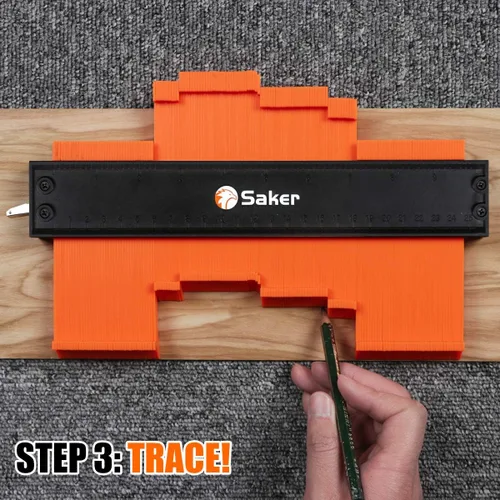 Vista 6 de Saker Herramienta para medir y duplicar contornos, bloqueo a 10 pulgadas, ajustable y precisa, ideal para duplicar formas irregulares en trabajos