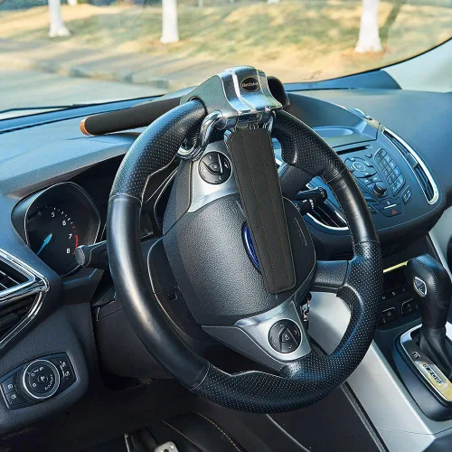 Vista 5 de Bloqueo de volante con martillo de seguridad Blueshyhall. Dispositivos de bloqueo antirrobo, Negro