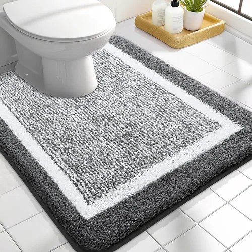 Vista 19 de OLANLY Alfombra de baño de microfibra extrasuave y absorbente, antideslizante, lavable a máquina, de secado rápido, adecuada para suelo de baño