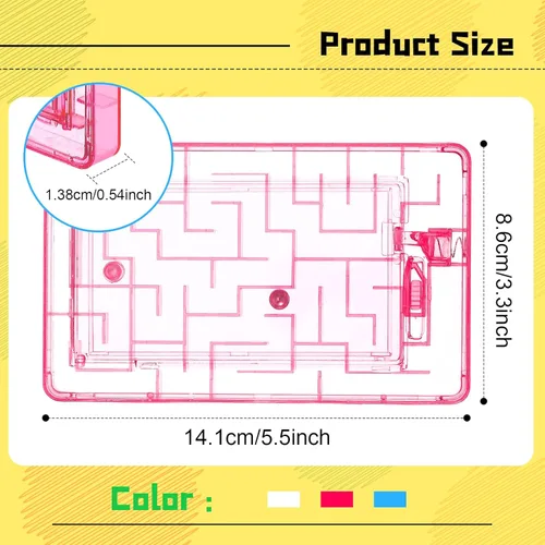 Vista 5 de Juego de 6 tarjetas de plástico para tarjetas de regalo, laberinto, rompecabezas, pinball, para dinero, laberinto de dinero, cajas de rompecabezas