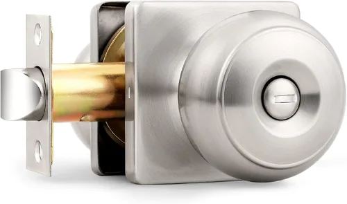 Vista 15 de Probrico Perillas de puerta negras con roseta cuadrada, manijas de puerta de privacidad para dormitorio, perillas de puerta negras cerraduras