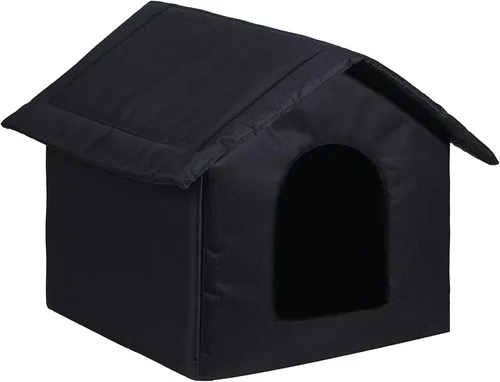 Casas para gatos al aire libre, casas para gatos salvajes, casa de gatos con techo de lona resistente a la intemperie, refugio para gatos (casa de