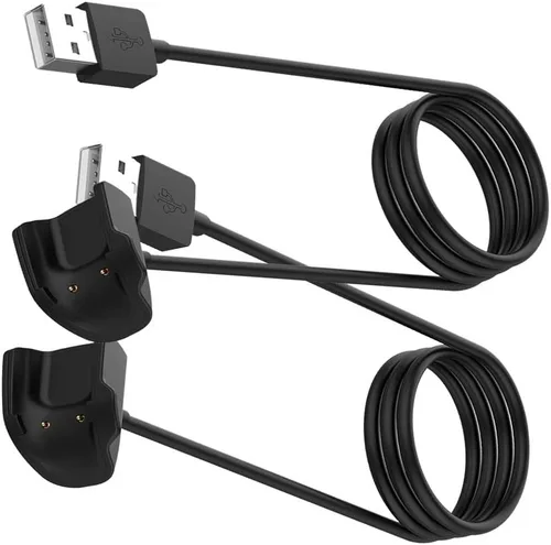 Vista 6 de TenCloud Cargador de repuesto compatible con Samsung Galaxy Fit E SM-R375 Smartwatch - Cable de carga USB de 39.4 in - Accesorios para reloj Negro