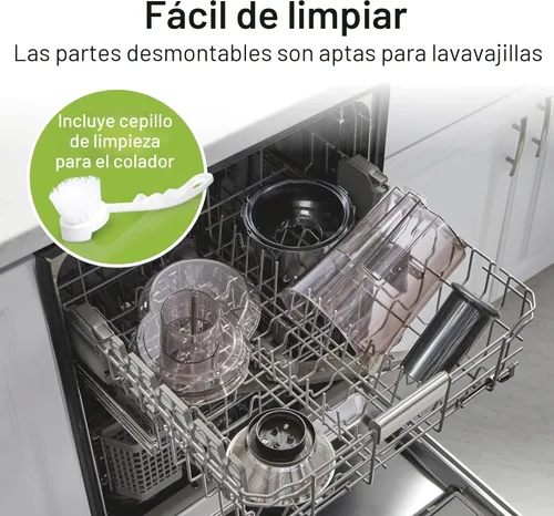 Vista 7 de Hamilton Beach Máquina exprimidora, canal de alimentación de boca grande de 3 pulgadas para frutas y verduras enteras, fácil de limpiar, extractor