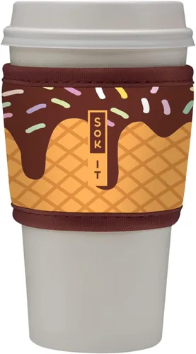 Vista 17 de Sok It HotSok Coffee & Tea - Funda de neopreno con aislamiento reutilizable (floral abstracto)