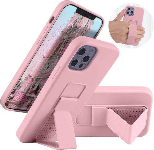 Vista 264 de Funda de silicona con soporte de LAUDTEC compatible con iPhone 7/8/SE, soporte de metal con soporte de pie vertical y horizontal, cubierta flexible