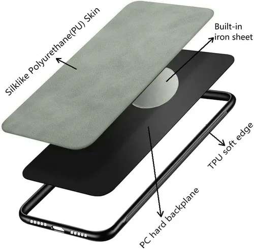 Vista 10 de Kepuch Funda Silklike para Huawei Nova 10 - Cubierta Parachoques Placa De Metal Incorporada Para Huawei Nova 10 - Negro