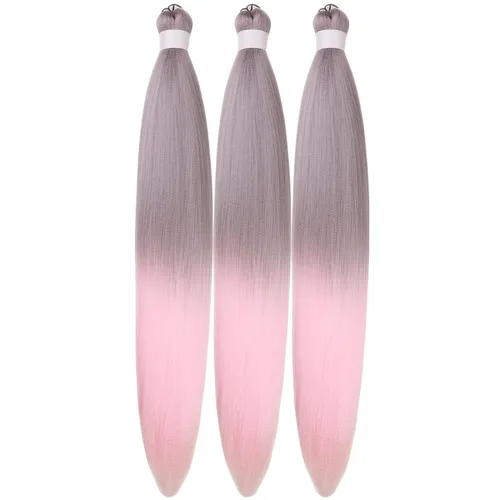 Vista 170 de Leticia - Cabello estirado para trenzar, color negro, 16 pulgadas, paquetes de 6