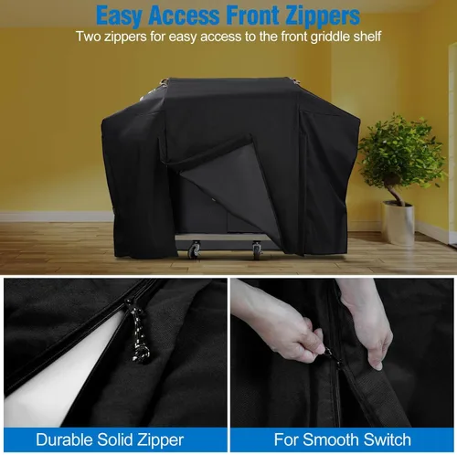 Vista 4 de Griddle Cover for Blackstone 36in ProSeries Grill,Rip-Proof Upgraded Heavy Duty Material 70in Culinary Griddle Cover,Waterproof UV & Fade Resistant