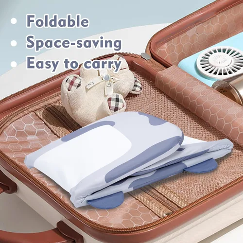 Vista 7 de Riel de cama para niños pequeños Barandilla plegable para cuna de bebé, altura ajustable, barandillas de seguridad para cama de niños para viajes