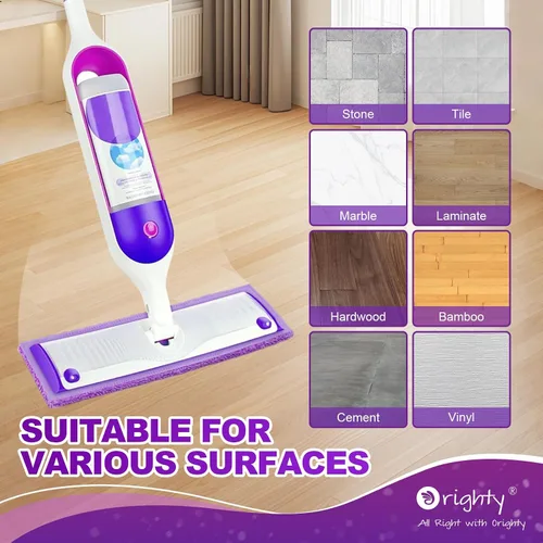 Vista 6 de Orighty Almohadillas de microfibra para mopa Swiffer PowerMop, paquete de 10, reutilizables Morado