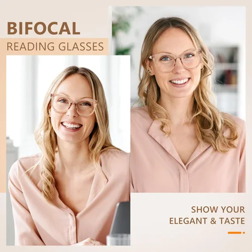 Vista 2 de EASY READ Bifocal Reading Glasses for Women,Blue Light Blocking Computer Readers,Stylish Anti Glare Women Eyeglasses