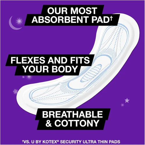 Vista 2 de Kotex Natural Balance Maxi durante la noche