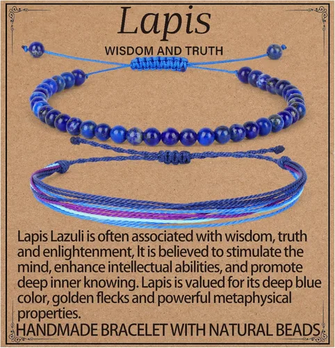 Vista 160 de LPBeads Pulsera de piedra natural hecha a mano de tamaño ajustable