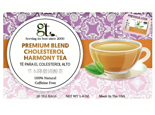 GT Cholesterol Tea Premium Blend, caja de 1.34 onzas (20 bolsas de té) (paquete de 2)