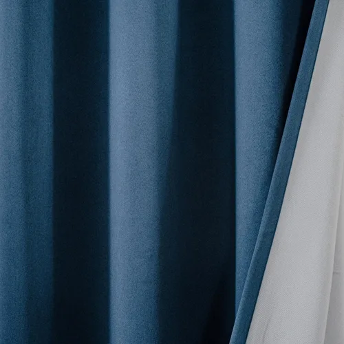 Vista 6 de LUXE WEAVERS Eco Collection - Par de paneles de ventana, color azul marino, 100 % opacas, 84 pulgadas de largo